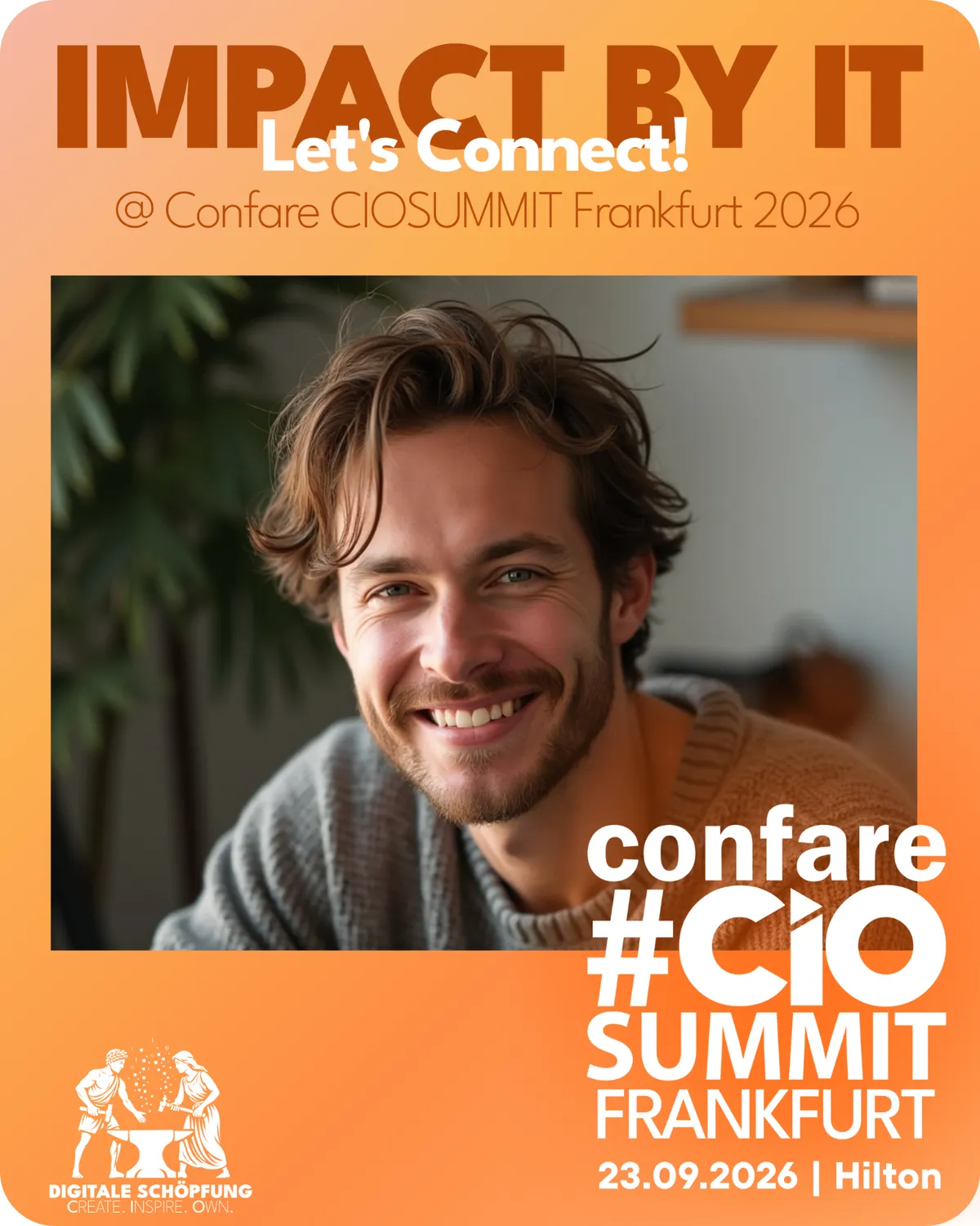 Confare CIO Summit branded LinkedIn graphic example created with Go Spread