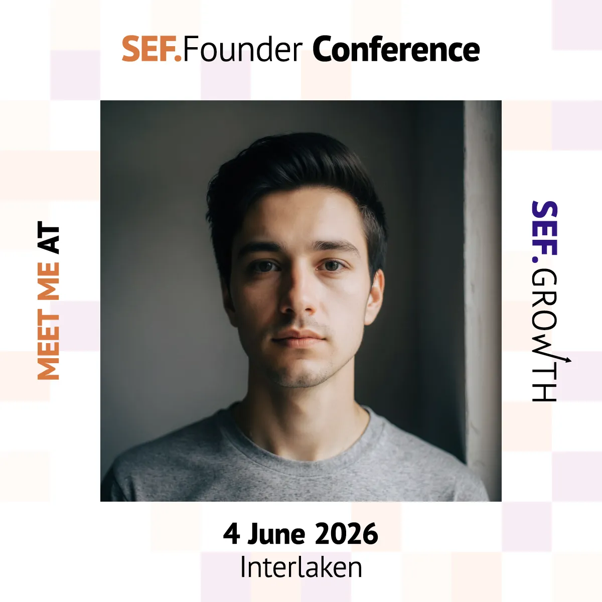 SEF.Founder Conference branded LinkedIn graphic example created with Go Spread